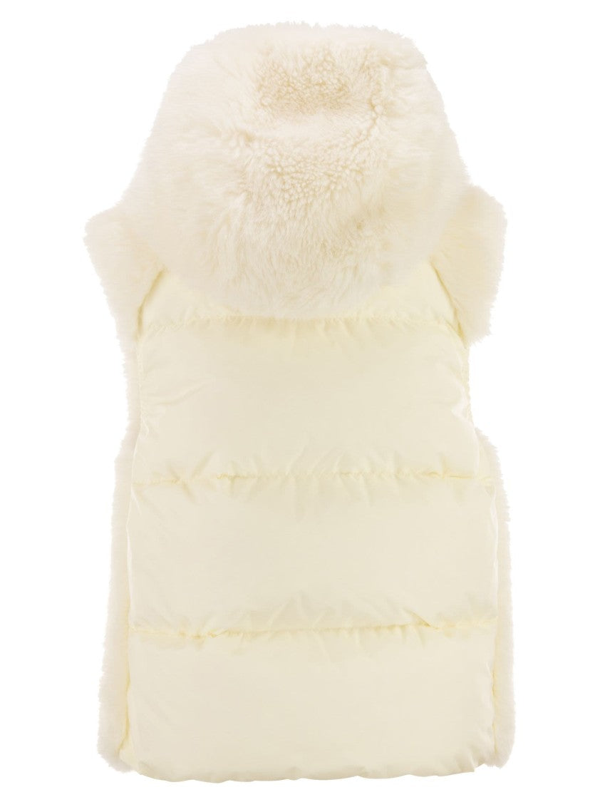 Moncler Grenoble Arve - Teddy-Effect Fleece Padded Gilet