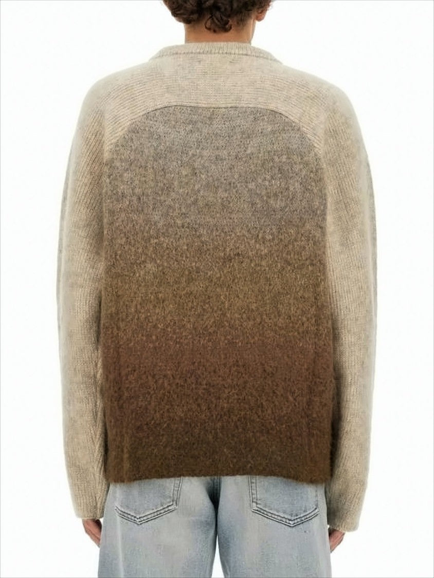 Erl Gradient Knit Sweater With Soft Fuzzy Texture