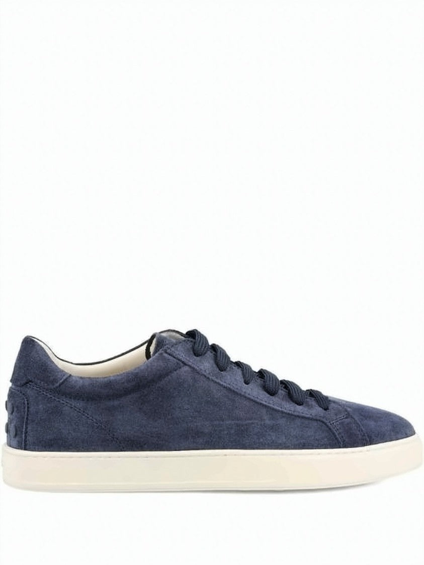 Tod's Low-Top Suede Sneakers With Leather Lining And Textured Sole