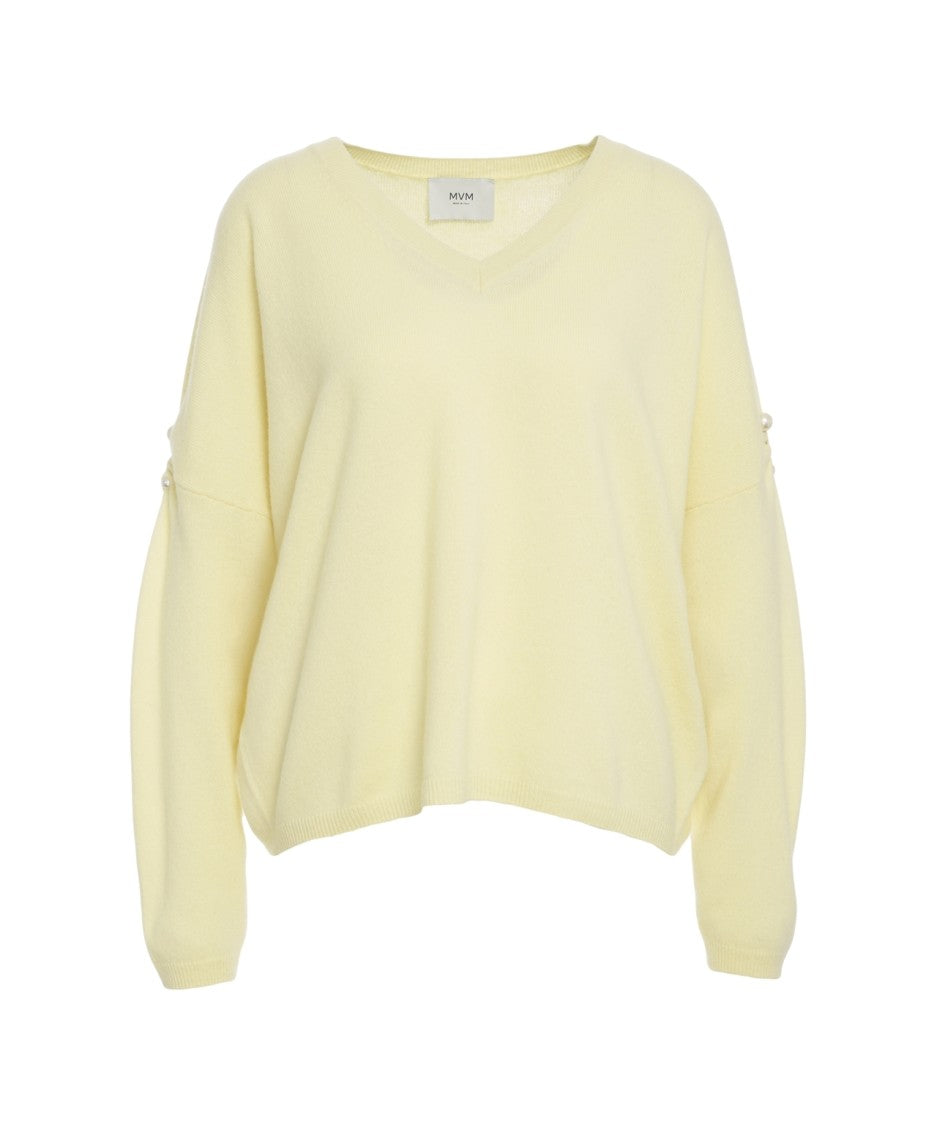 Mvm Cashmere Sweater With Pearls