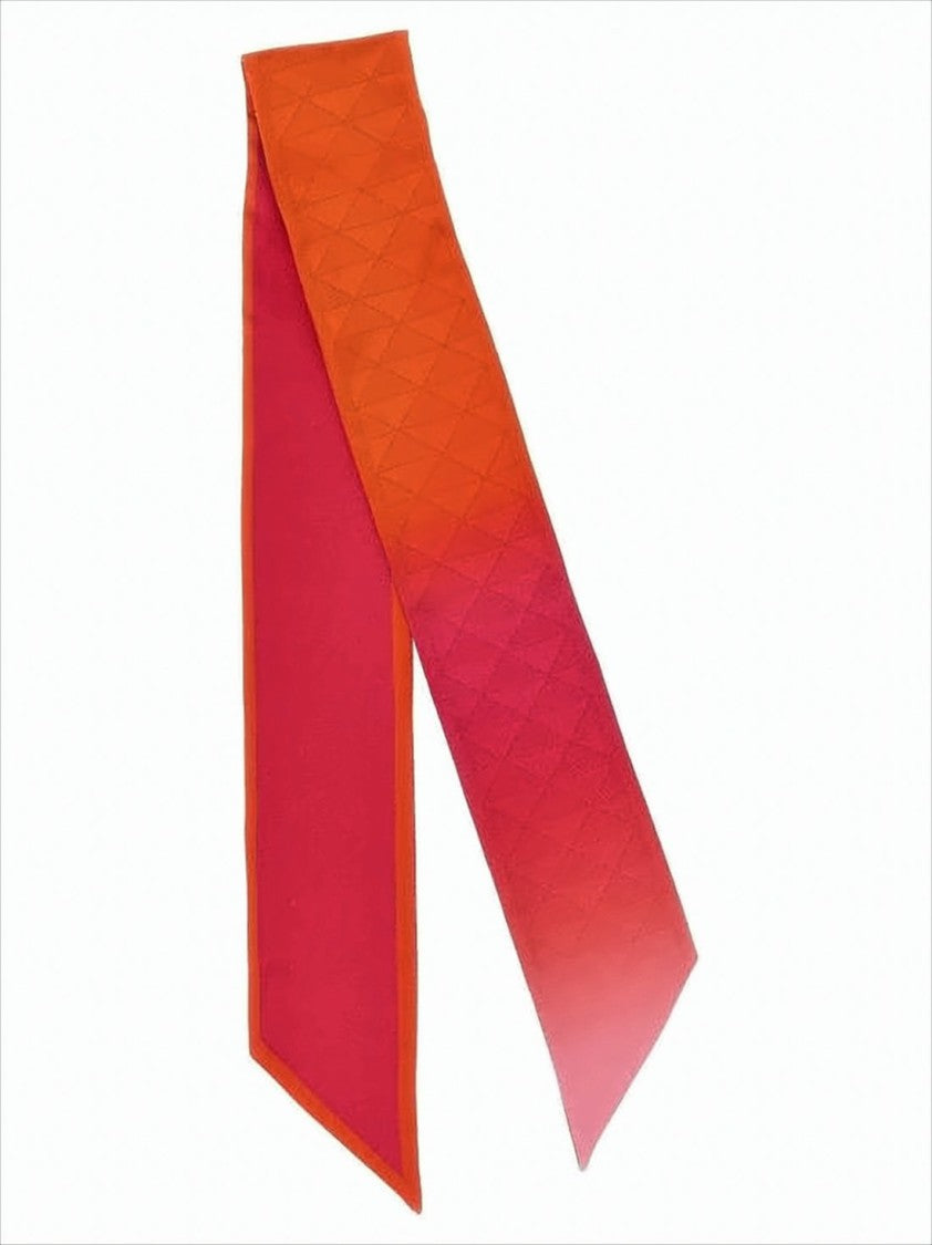 Prada Gradient Silk Scarf With Diamond Pattern