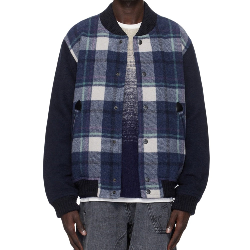Isabel Marant Classic Bomber Jacket With Bold Plaid Pattern