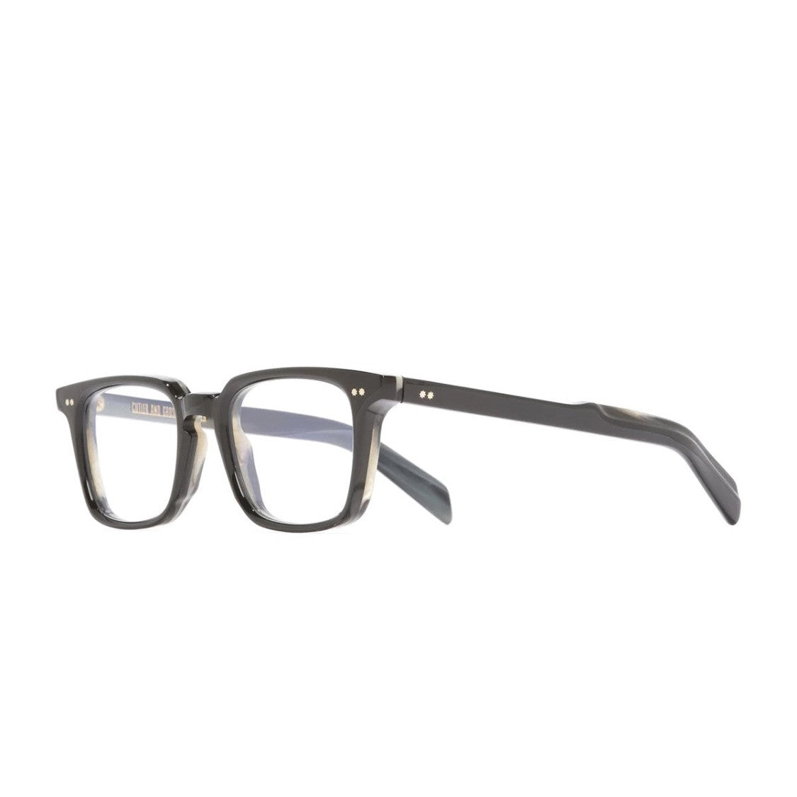 Cutler And Gross Black On Horn Graham Gr10 Acetate Square Sunglasses