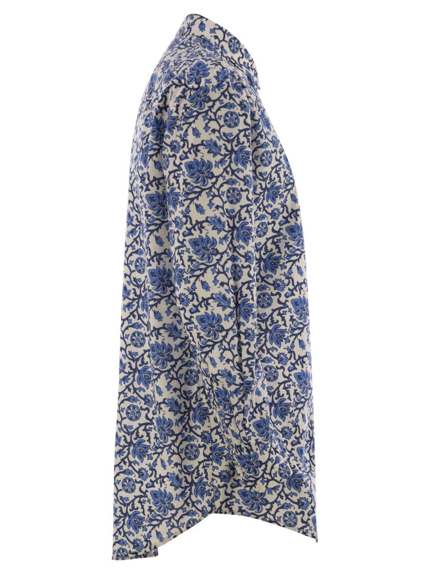 Mc2 Saint Barth Brigitte - Shirt With Flower Pattern