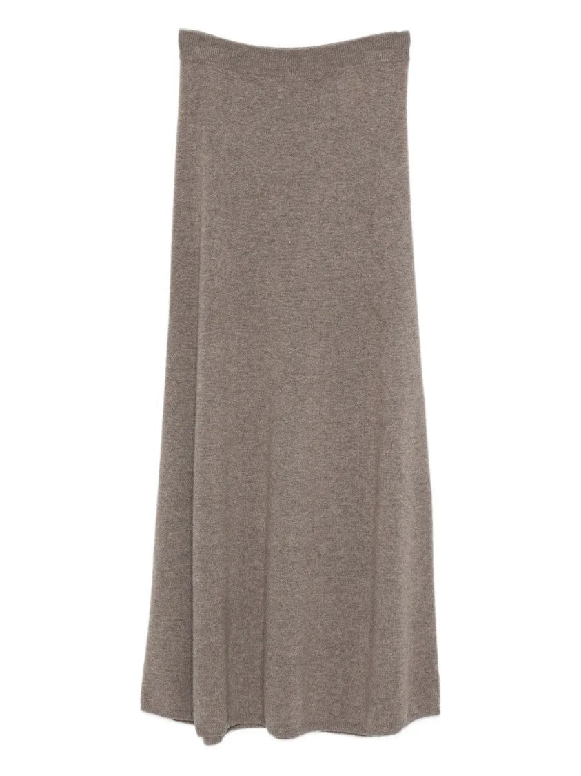 Lisa Yang Ribbed-Trim Cashmere Skirt