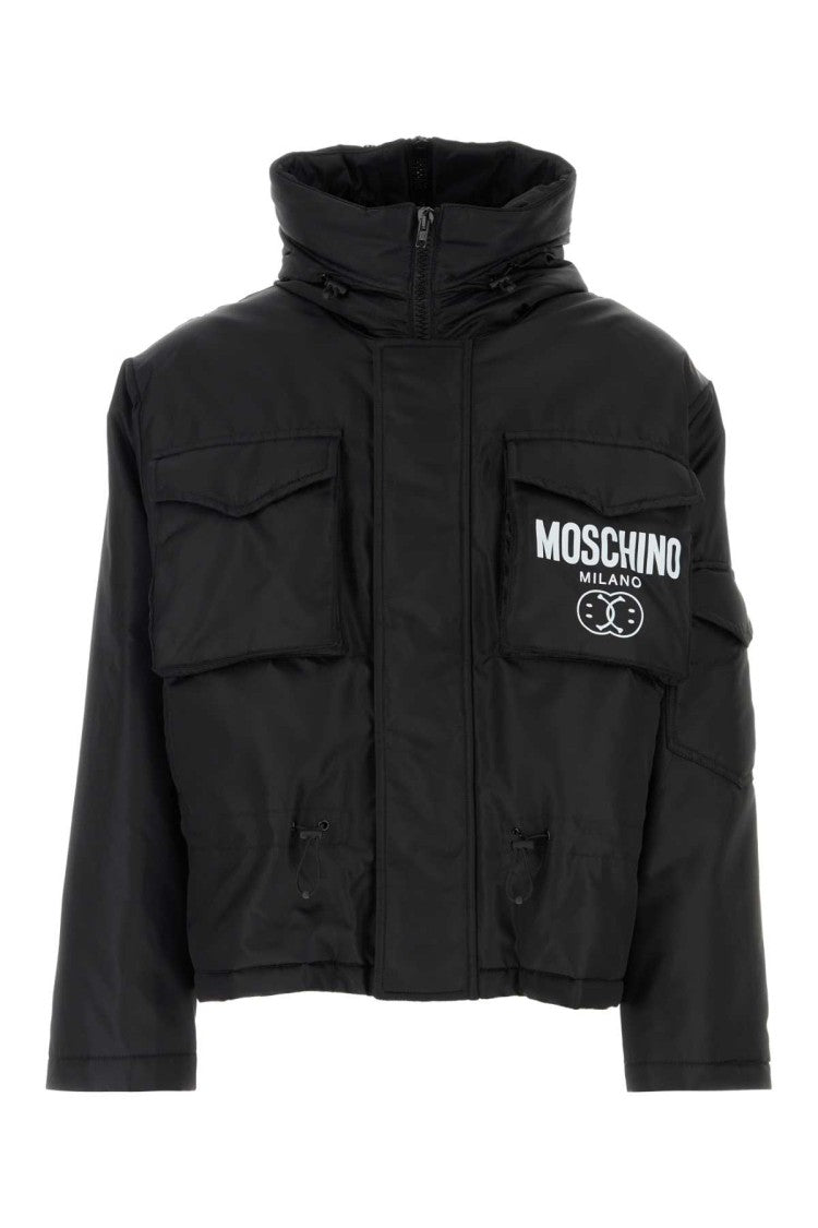 Moschino Black Nylon Padded Jacket