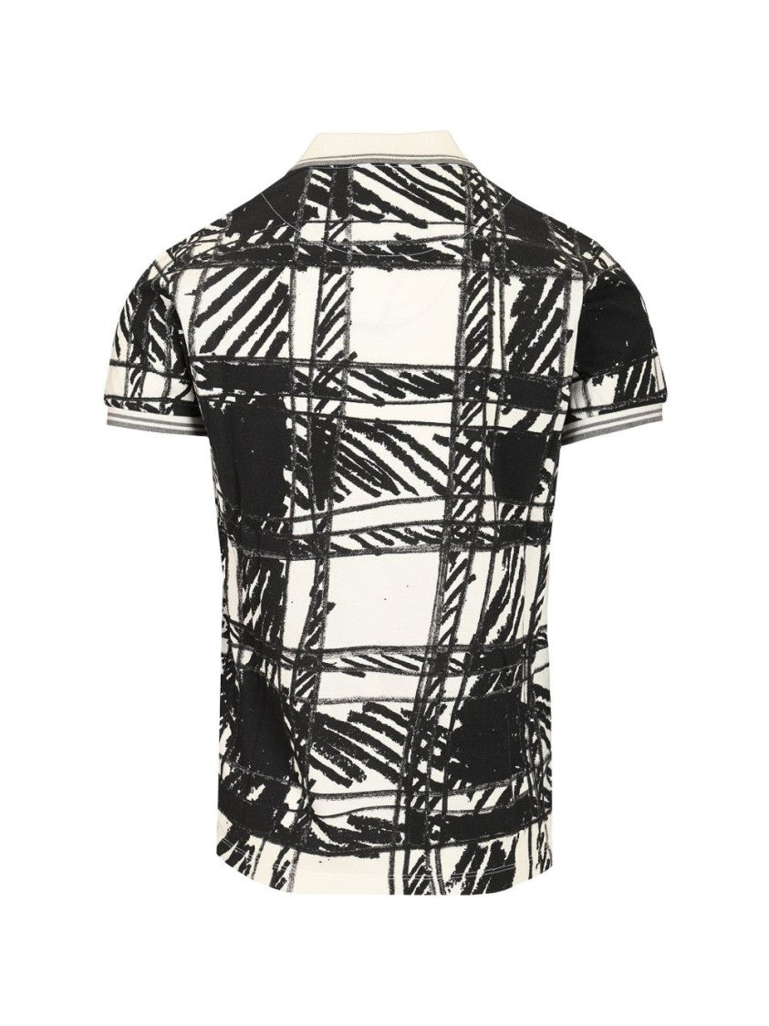 Vivienne Westwood Abstract Grid Pattern Cotton Polo Shirt