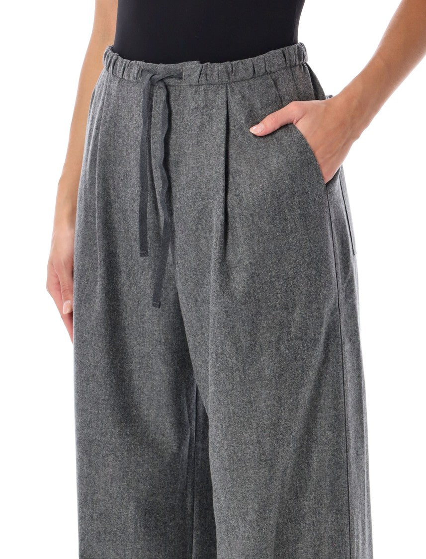 Soeur Hogues High-Elastic Drawstring Wide-Leg Pants