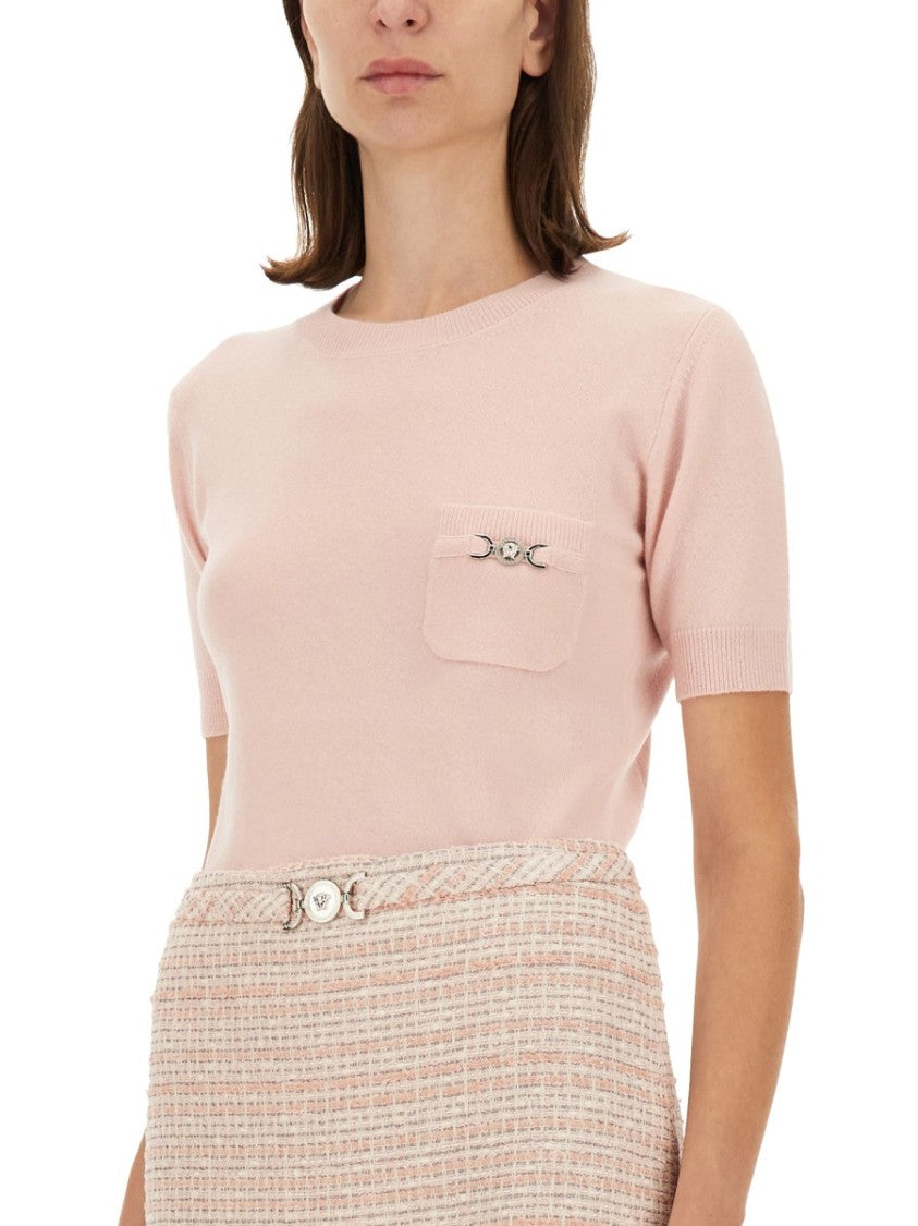 Versace Cashmere Blend Knit Top