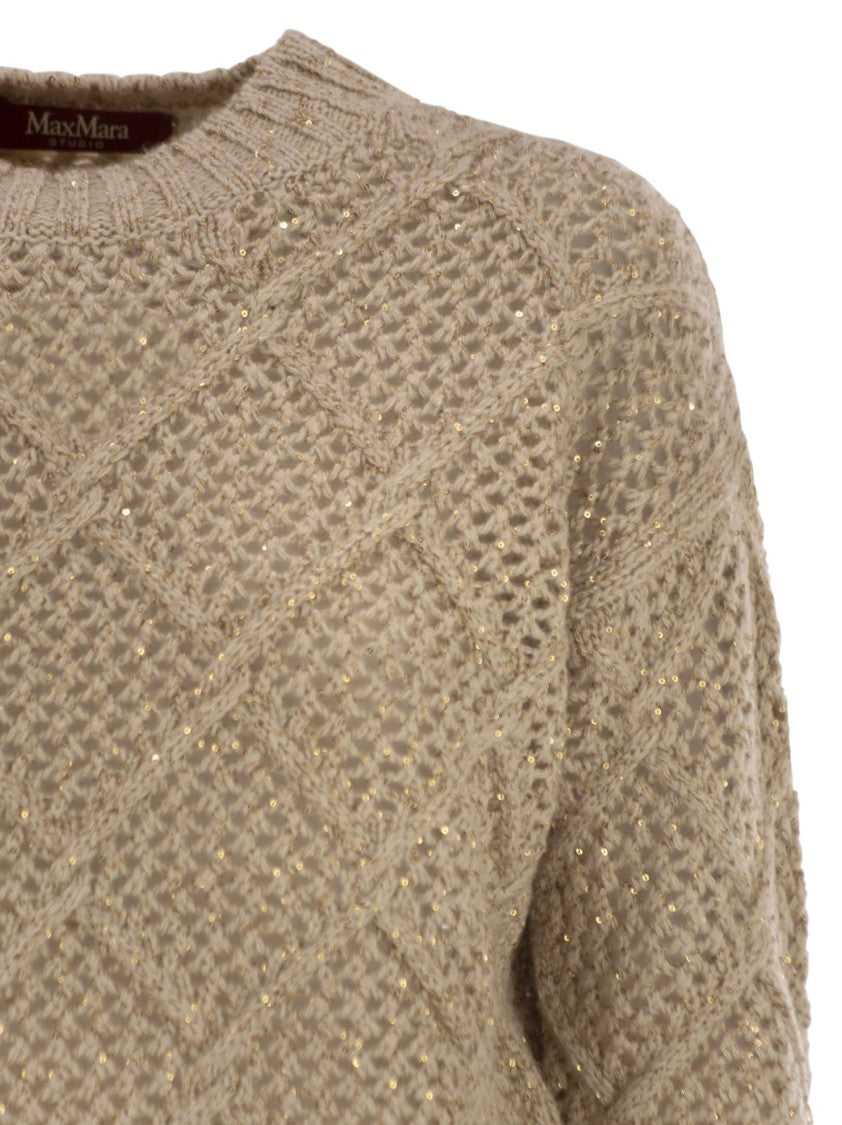 Max Mara Ellade - Boxy Wool And Cashmere Jumper With Sequins
