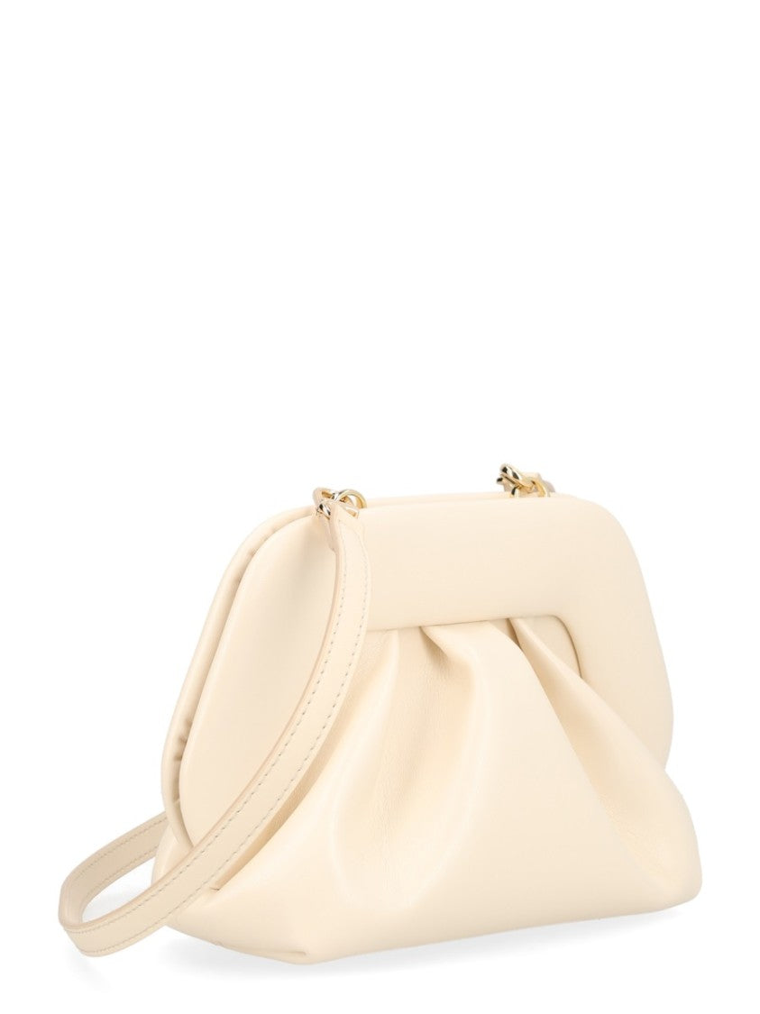 Themoirè Neutral Bios Ruched Gathered Clutch