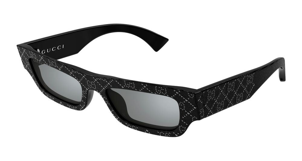 Gucci Black Bold Square Frame Acetate Sunglasses