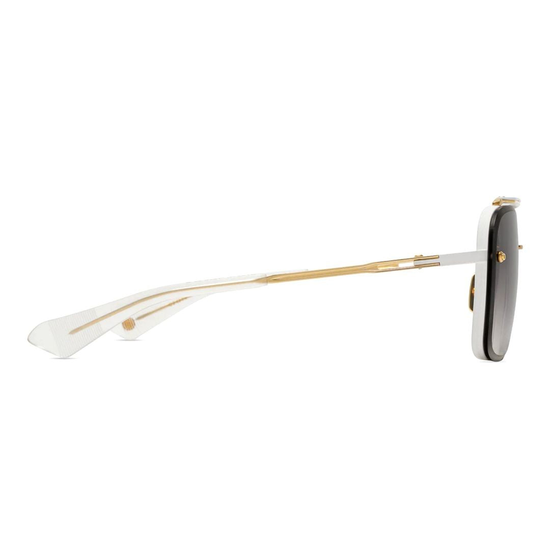 Dita Mach-Six Geometric Square Frame Sunglasses With Gold-Tone Accents