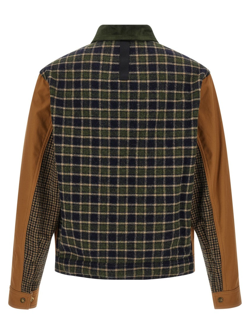 Junya Watanabe Cotton Canvas And Wool Check Jacket By Junya Watanabe