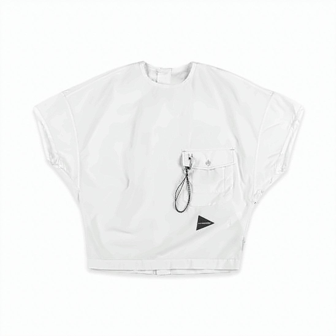 And Wander Cropped White Short-Sleeve Top