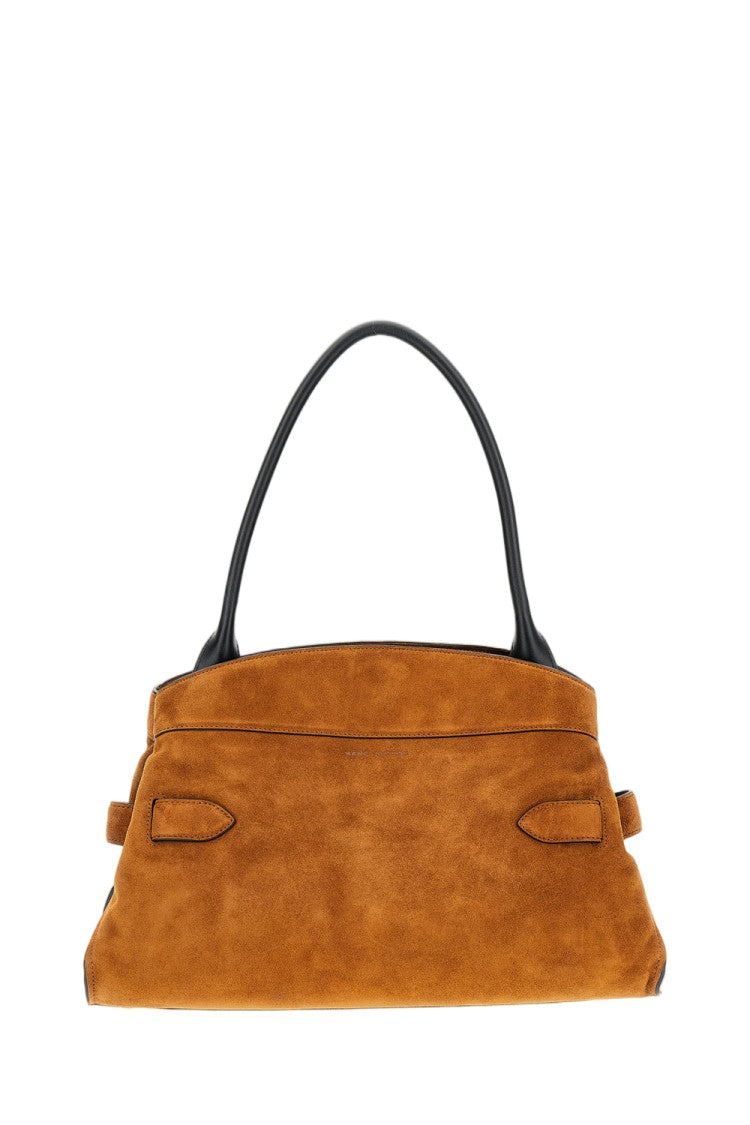 Marc Jacobs Structured Suede Dakota Satchel With Sculptural Handle And Magnetic Closure
