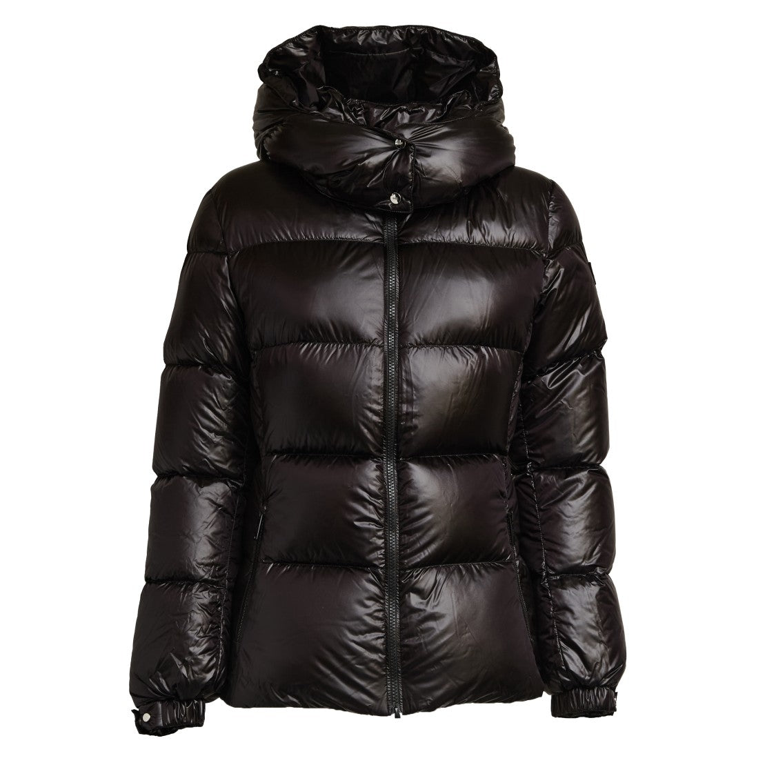 Add Sculpted Down Coat With Removable Hood And Refined Detailing