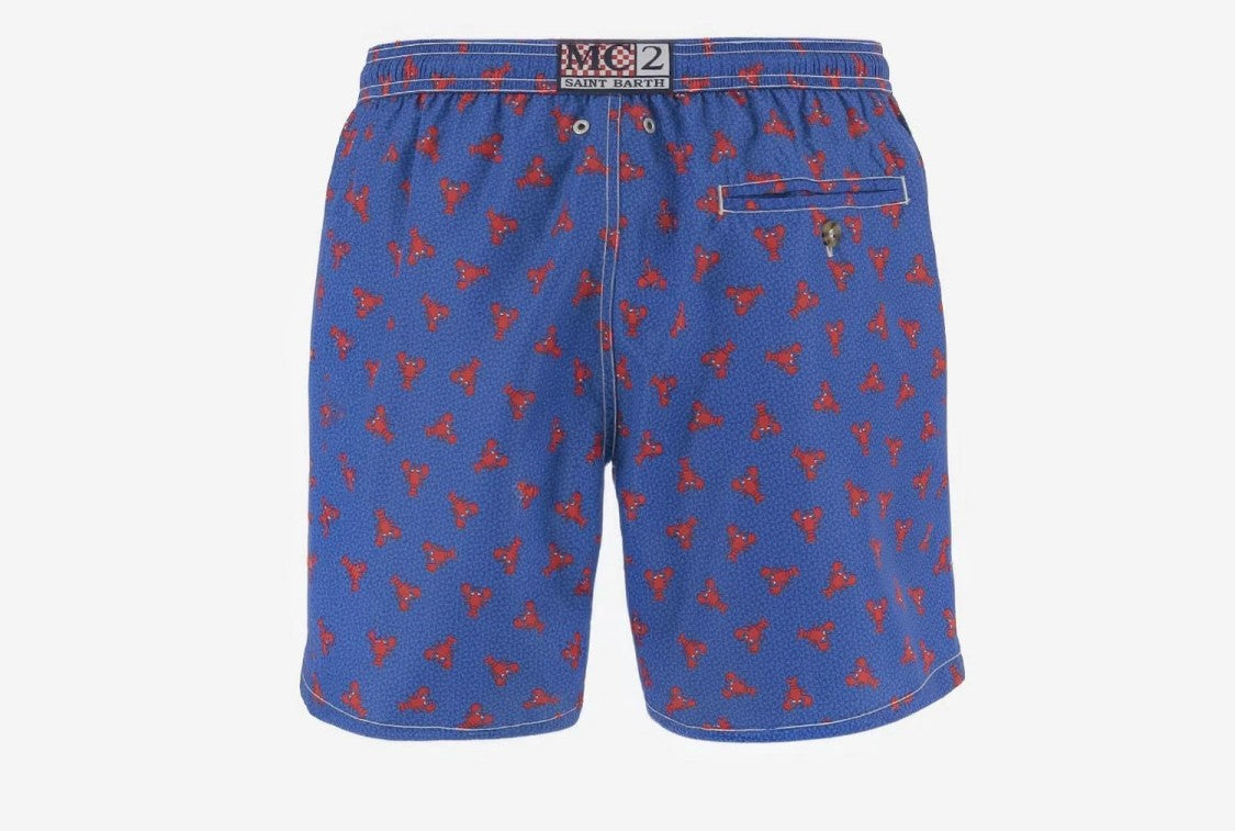 Mc2 Saint Barth Blue Lighting Micro Fantasy Swim Shorts