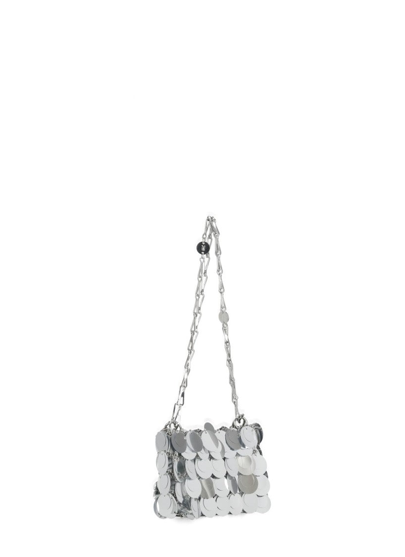 Rabanne Sparkle Nano Bag With Chain Shoulder Strap And Magnetic Fastening