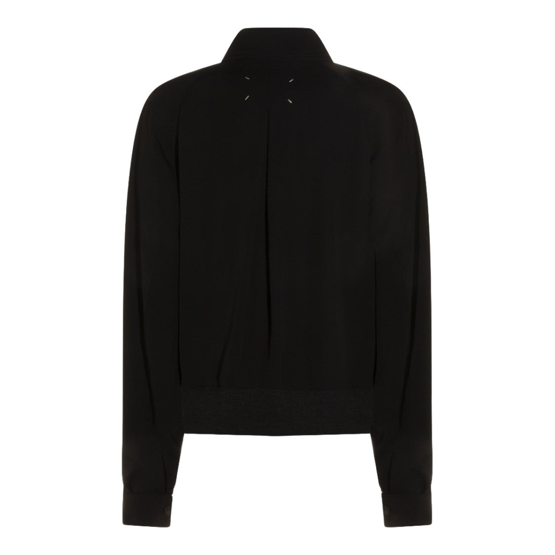 Maison Margiela Black Jacket With Ribbed Details