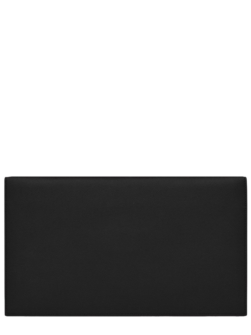 Saint Laurent Medium Envelope Pouch With Magnetic Closure And Logo Emblem