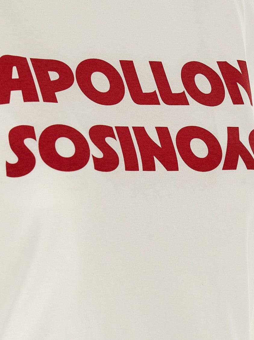 Valentino Garavani White Cotton T-Shirt With Bold Mirrored Lettering