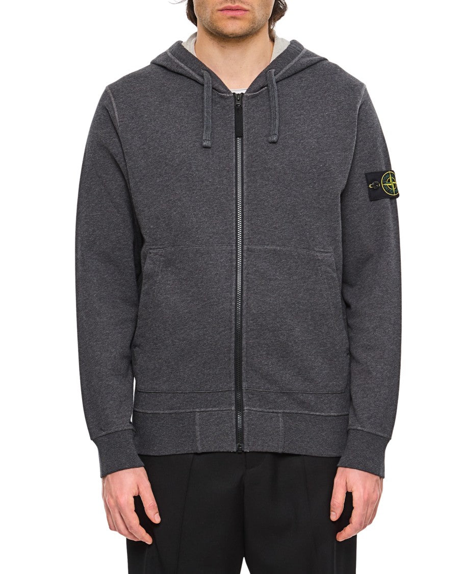 Stone Island Zip-Up Hoodie With Drawstring