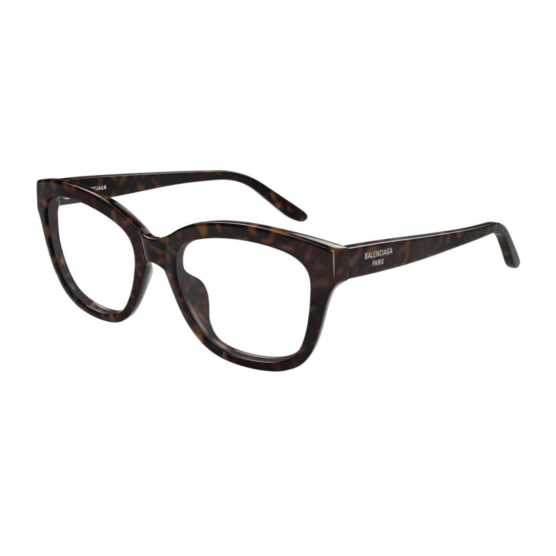 Balenciaga Everyday Rectangular Havana Recycled Acetate Eyeglasses