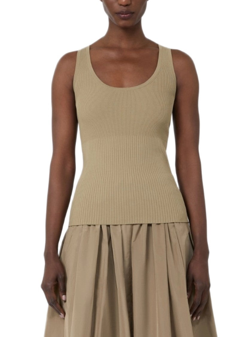 Max Mara Ribbed Tank Top Wide Straps