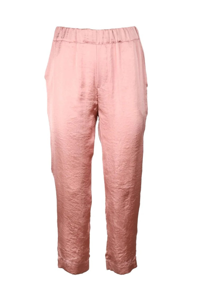 Collection Privee? Cropped Copper Trousers With Relaxed Fit