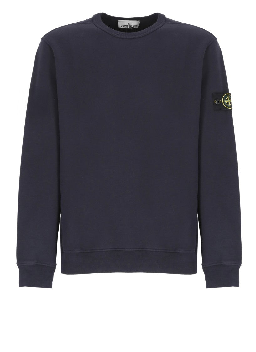 Stone Island Cotton Sweatshirt With Iconic Logo Patch