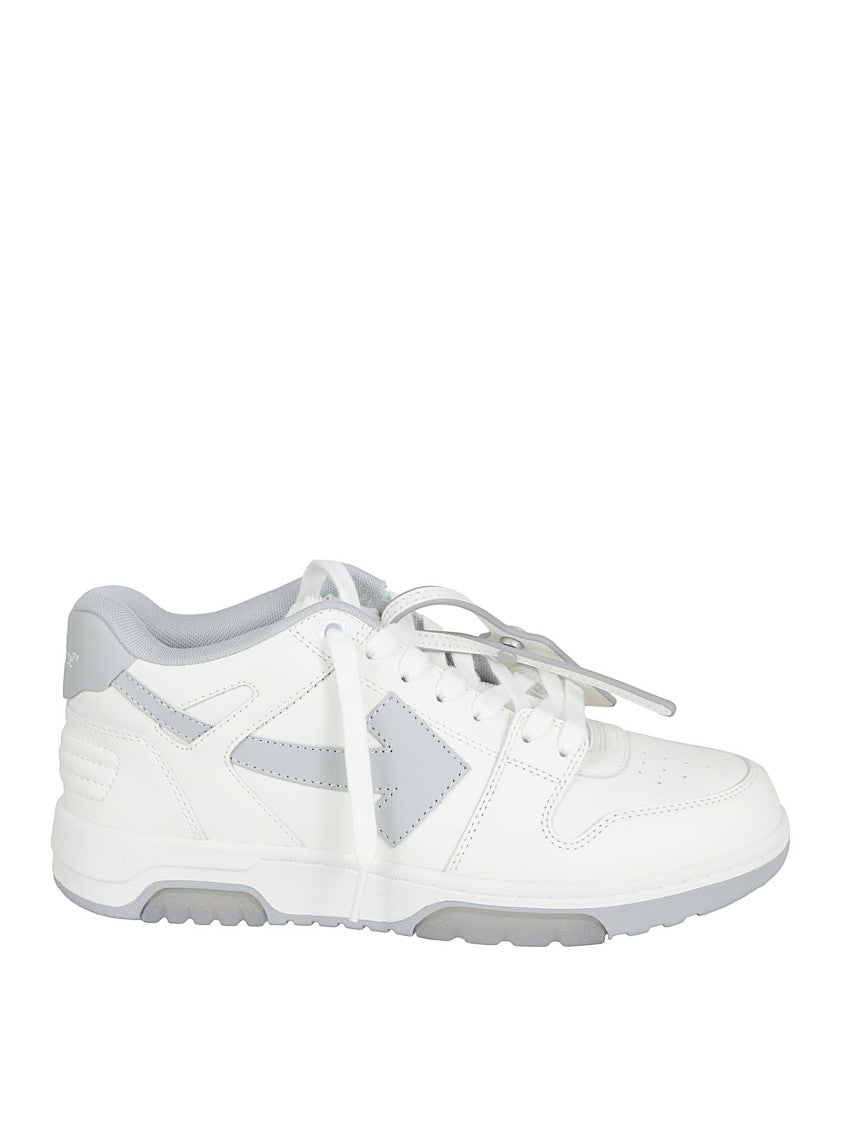 Off-White Low-Top Sneakers With Light Grey Accents