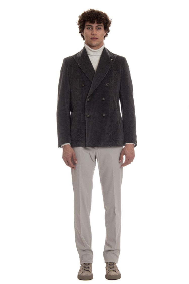 Tagliatore Double-Breasted Cashco Velvet Jacket Mod. Montecarlo