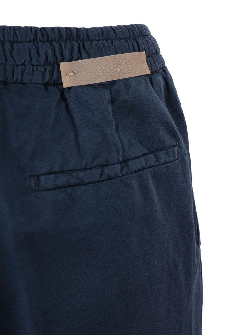 Briglia Oceano Ocean Blue Tapered Straight-Leg Pants