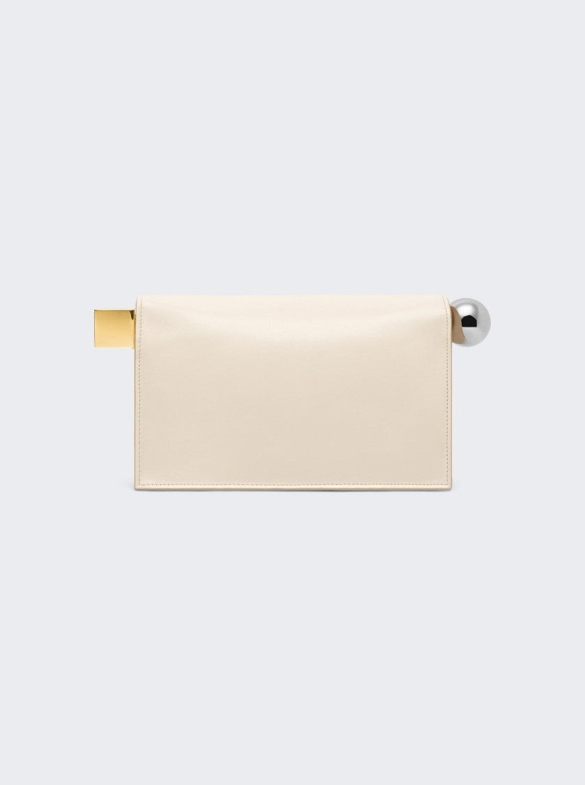 Jacquemus The Rond Carrã© Clutch Light Ivory