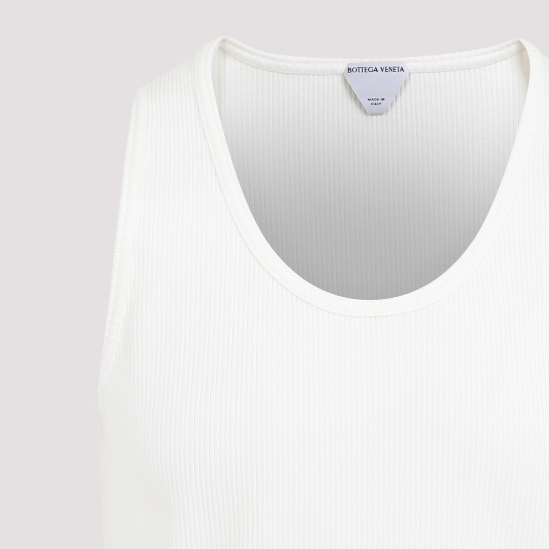Bottega Veneta Chalk White Cotton Tank Top