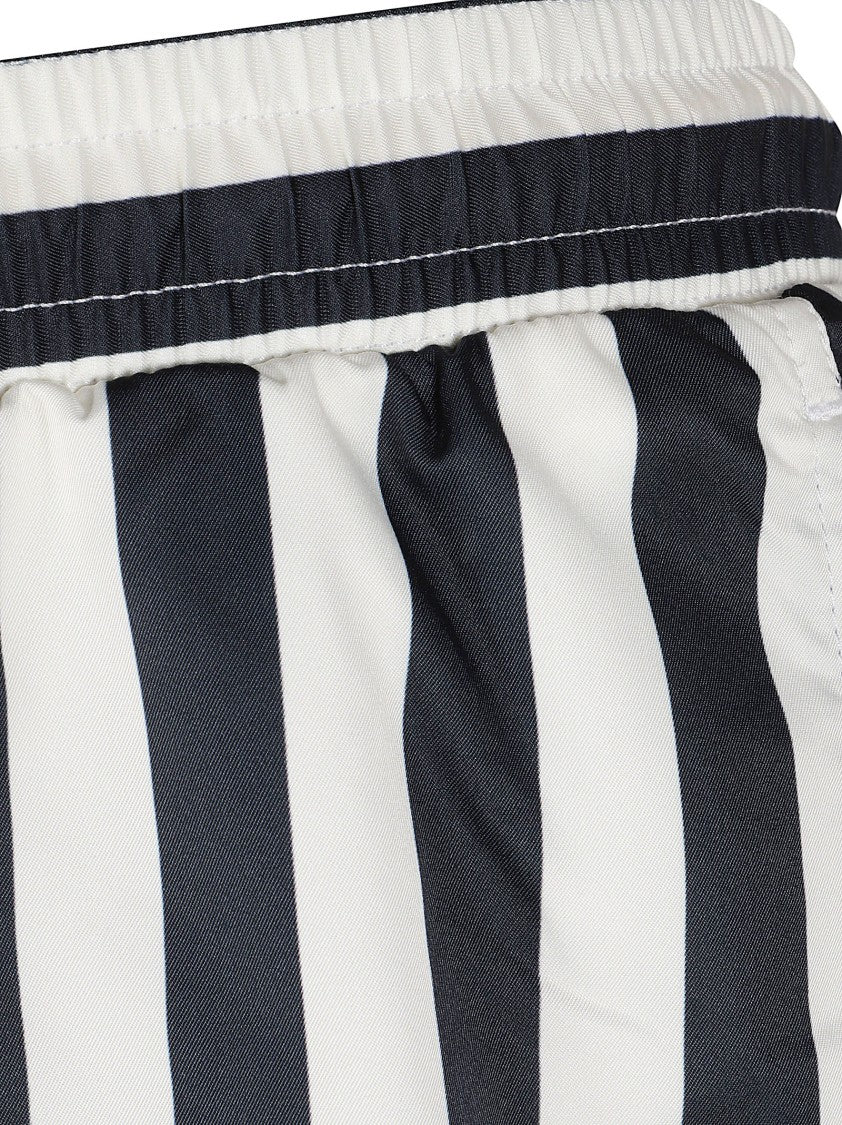 Orlebar Brown Vertical Stripe Shorts With Elastic Waistband