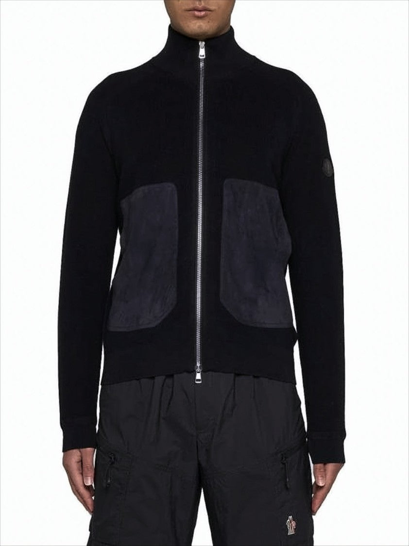 Moncler Zip-Up Knit With High Collar