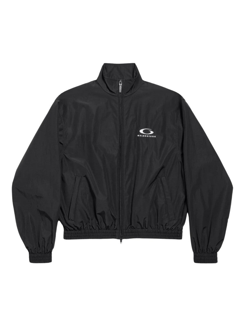 Balenciaga Black Tracksuit Cropped Boxy Jacket