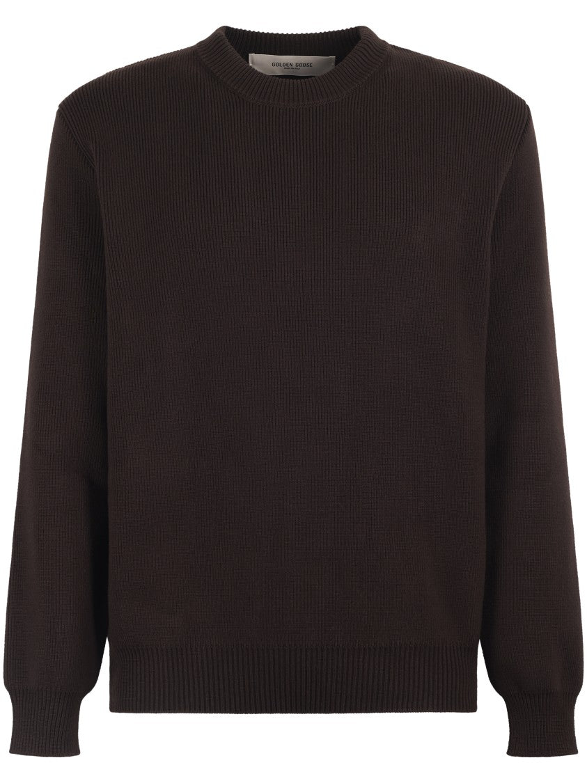 Golden Goose Regular Fit Organic Cotton Knit Sweater