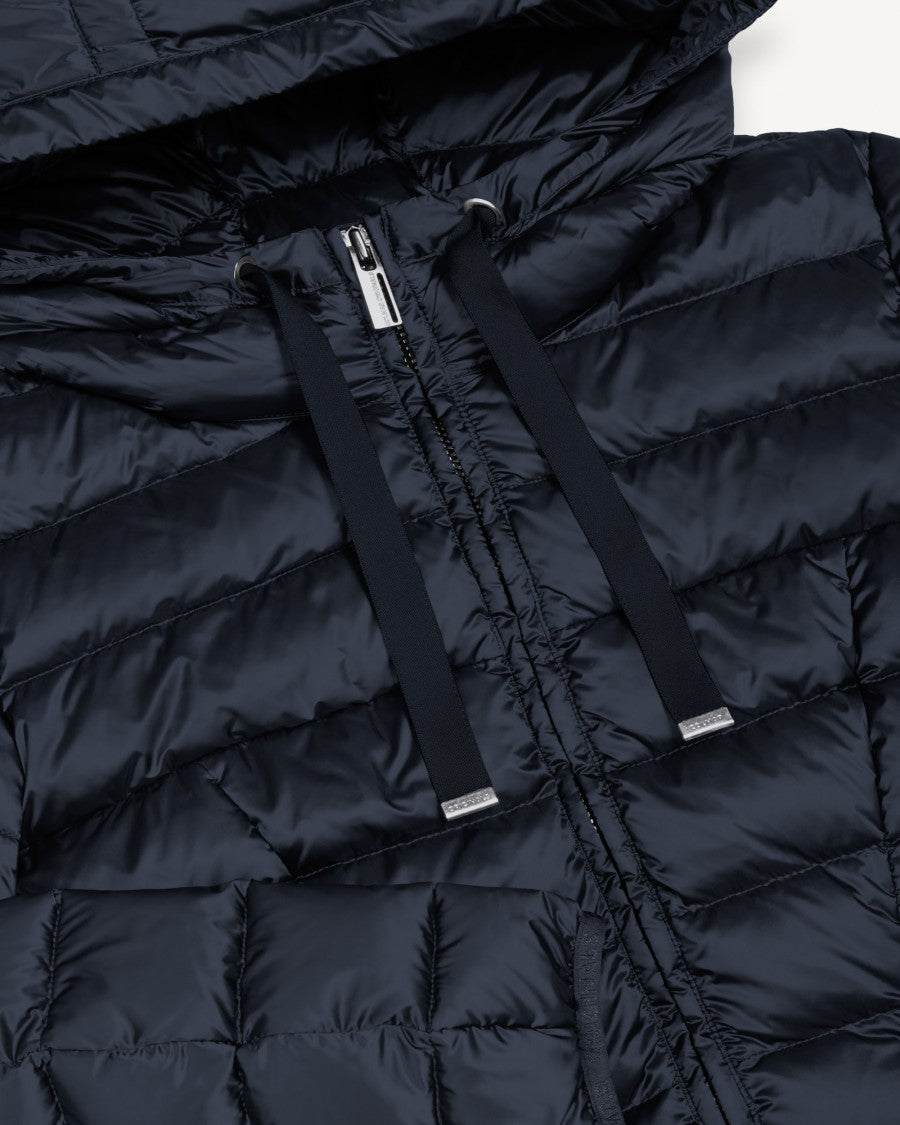 Colmar Originals Fitted Blue Hooded Down Jacket