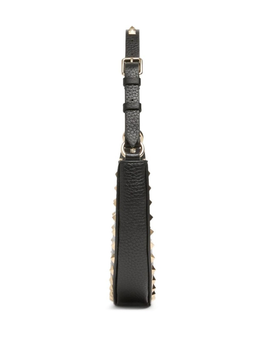 Valentino Garavani Crescent-Shaped Bag With Textured Surface And Metallic Studs