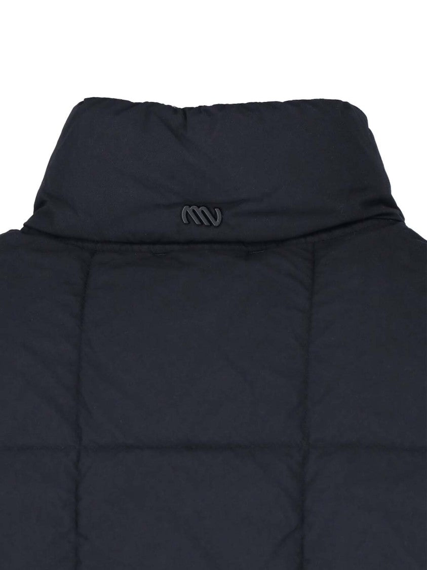 Massimo Osti Studio Black Quilted High Collar Padded Down Jacket