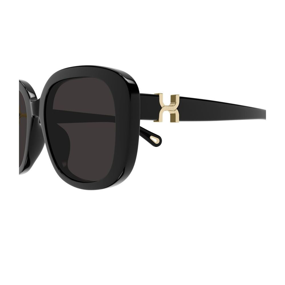 Chloé Ch0303sk Marcie-Linea Chloé Glossy Black Rectangular Acetate Sunglasses