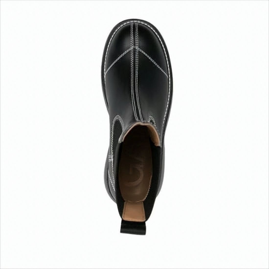 Ganni Black Polyurethane Boots With Chunky Silhouette