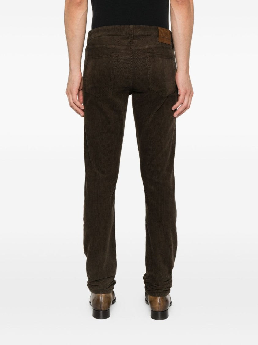 Tom Ford Tailored Olive Green Corduroy Jeans