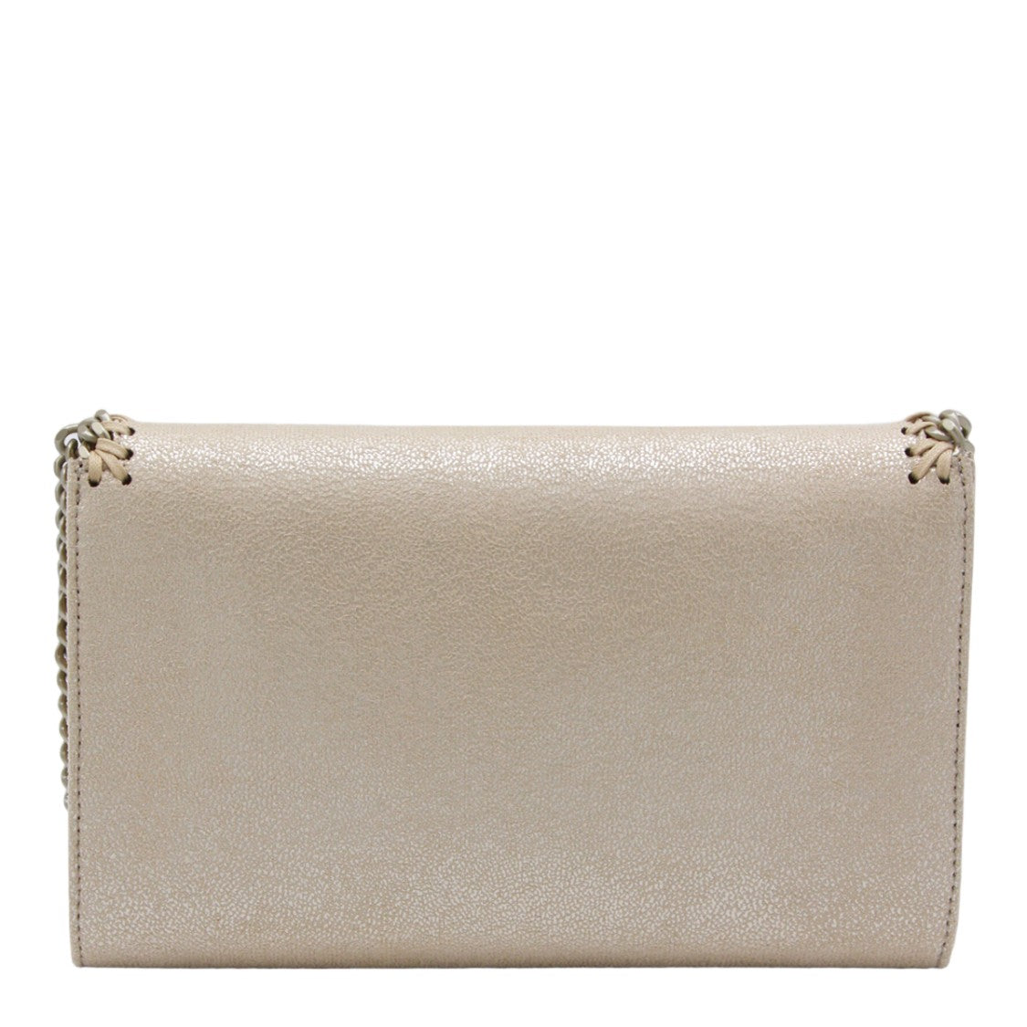 Stella Mccartney Rectangular Gold-Finish Bag With Whipstitch Detailing