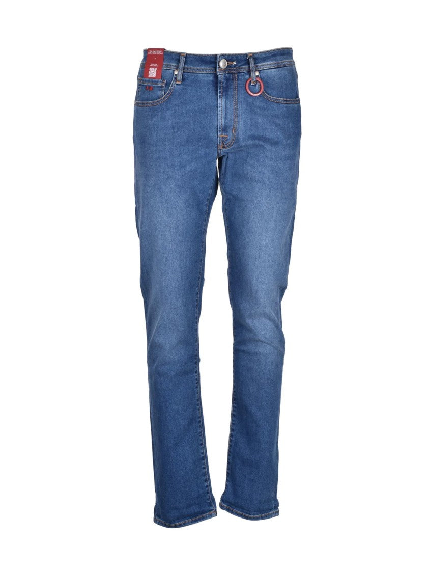 Tramarossa Technical Fabric Slim Fit Jeans With Classic Five-Pocket Design