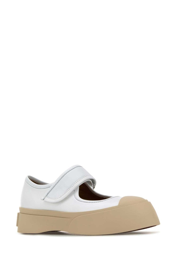 Marni White Leather Mary Jane Sneakers