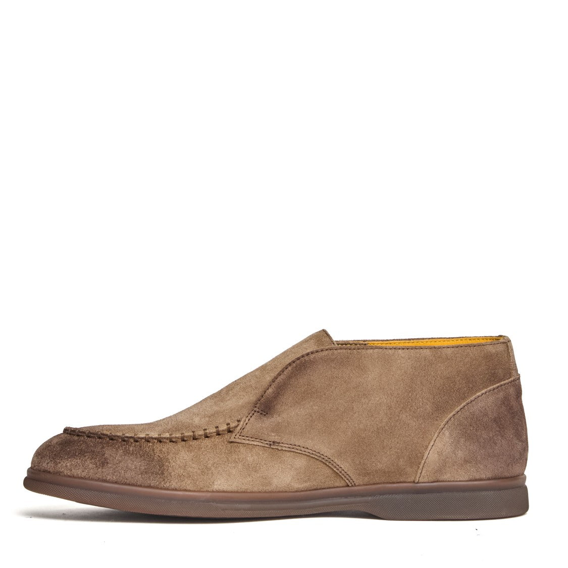 Doucal's Brown Suede Ballerinas With Moccasin Design And Refined Silhouette